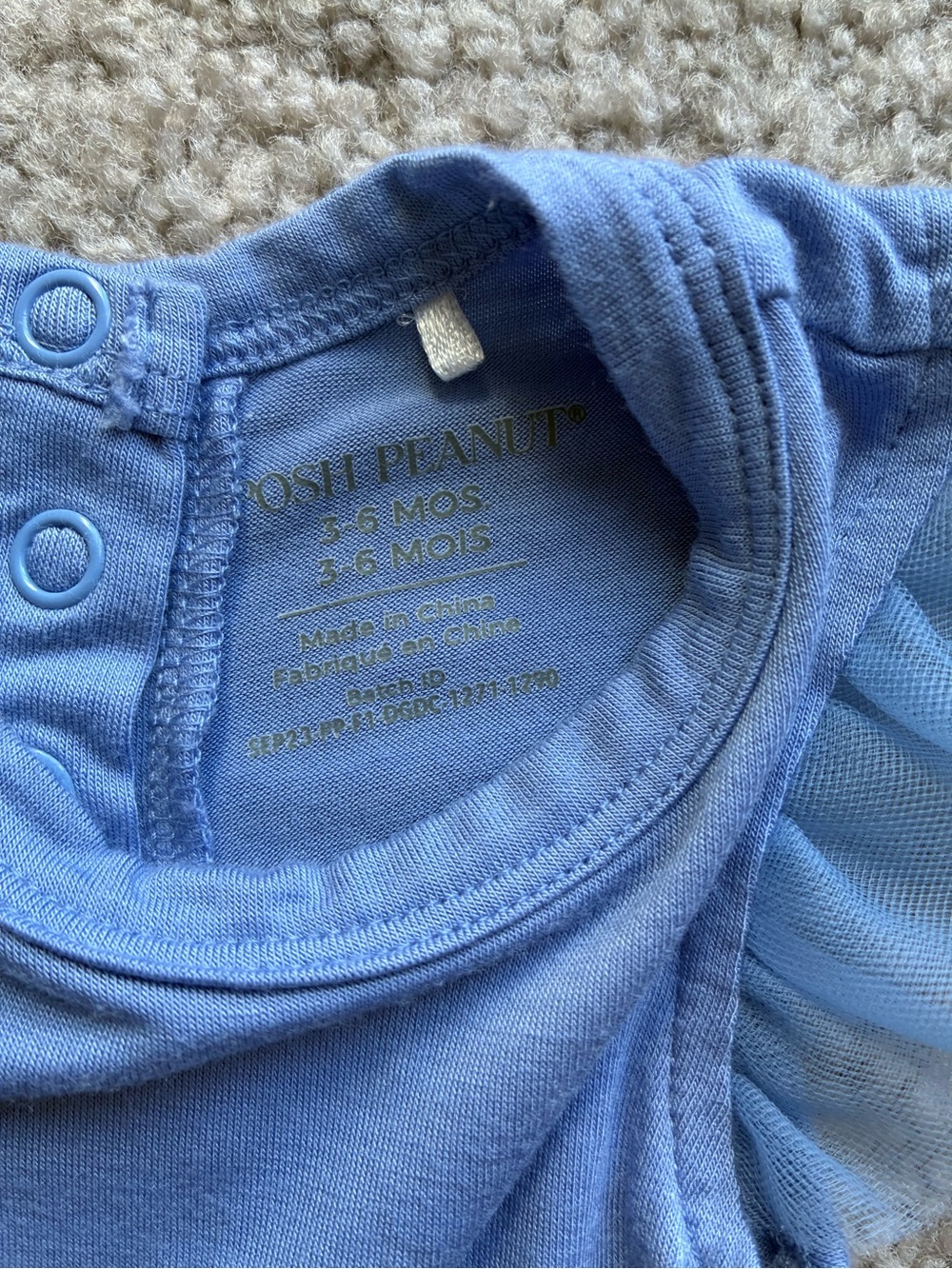 Posh Peanut Light Blue Tulle Ruffle One-Piece - Picture 2 of 9